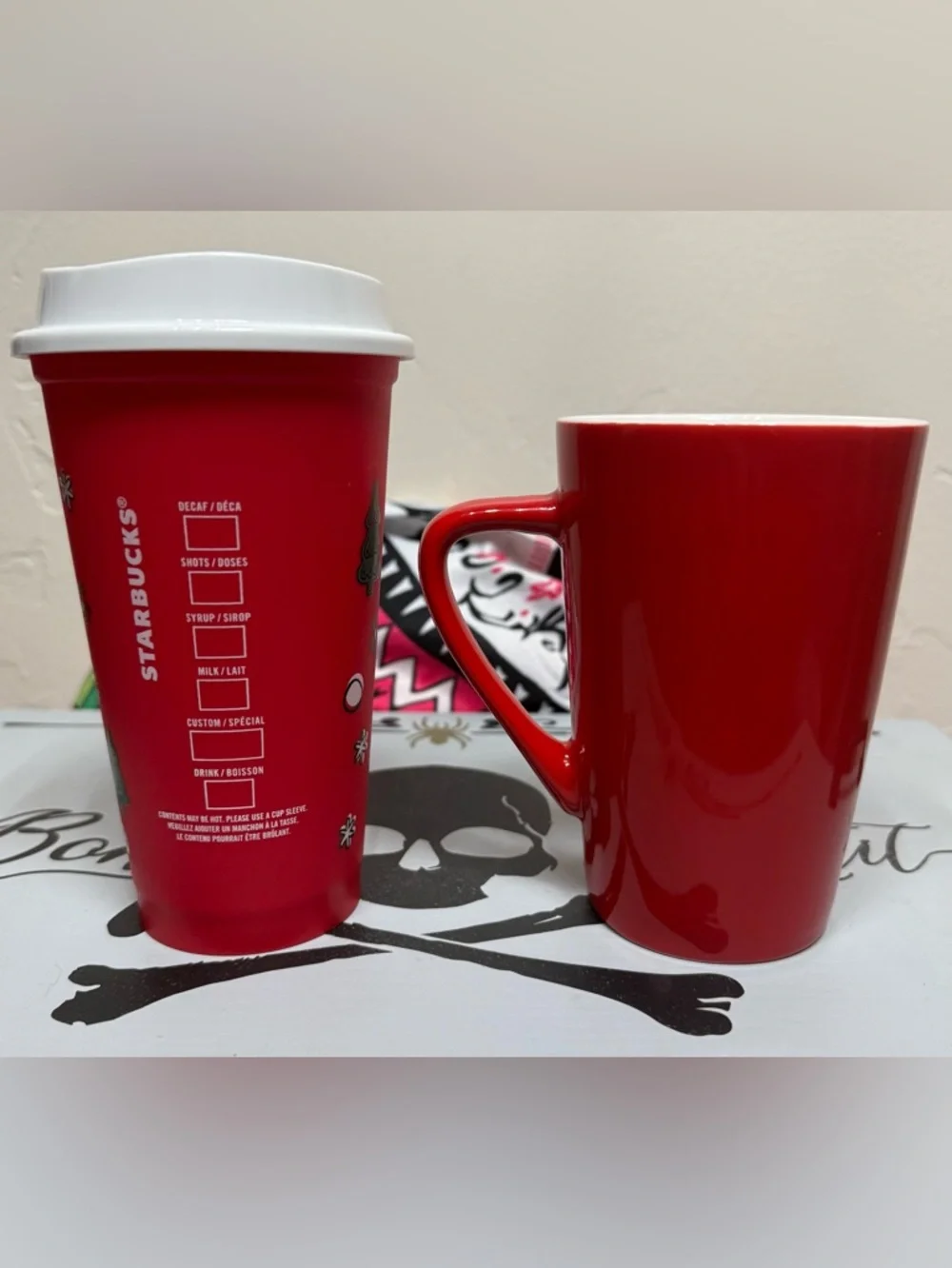 Starbucks Red Holiday Travel Tumbler & Red Ceramic Mug Set - Picture 2 of 4